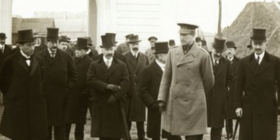 bezoek Koning Albert I bij start Olympische Spelen 1920 bezoek Koning Albert I bij start Olympische Spelen 1920